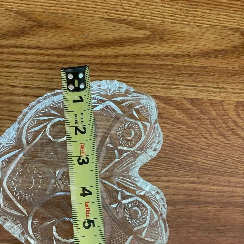 Heart crystals display dish set of two